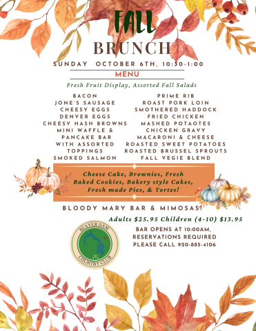 Fall Brunch menu