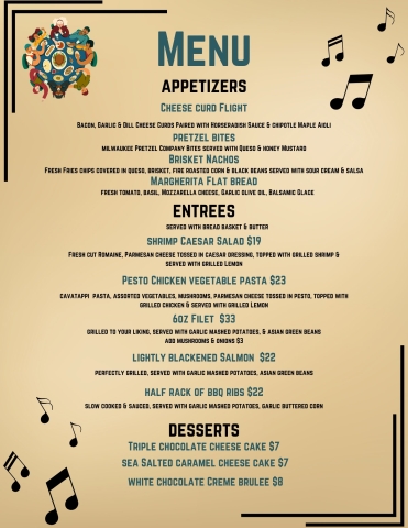 piano fondue menu